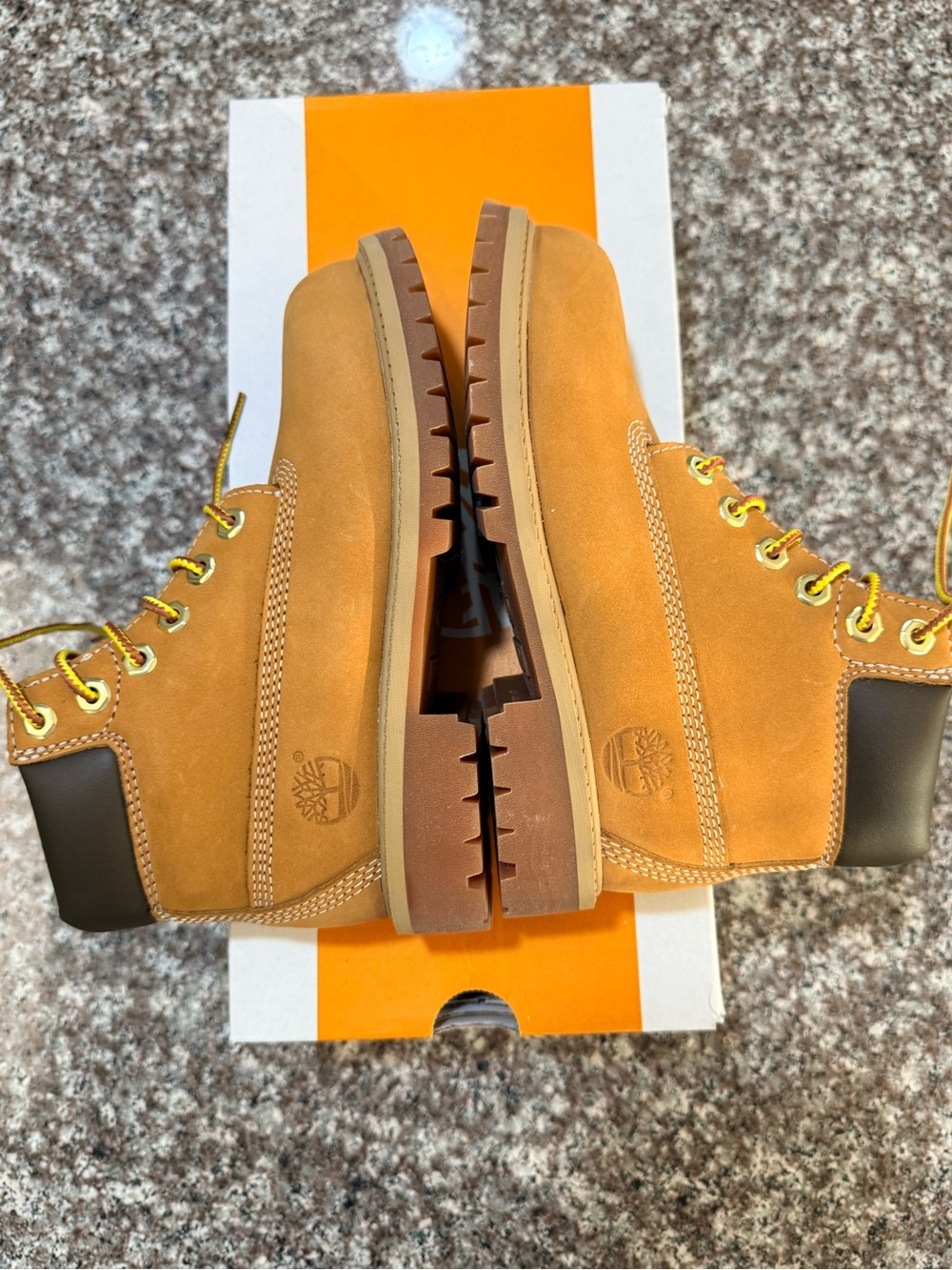Timberland Kids Premium 6 IN Lace Waterproof Wheat Boots - Picture 3 of 10